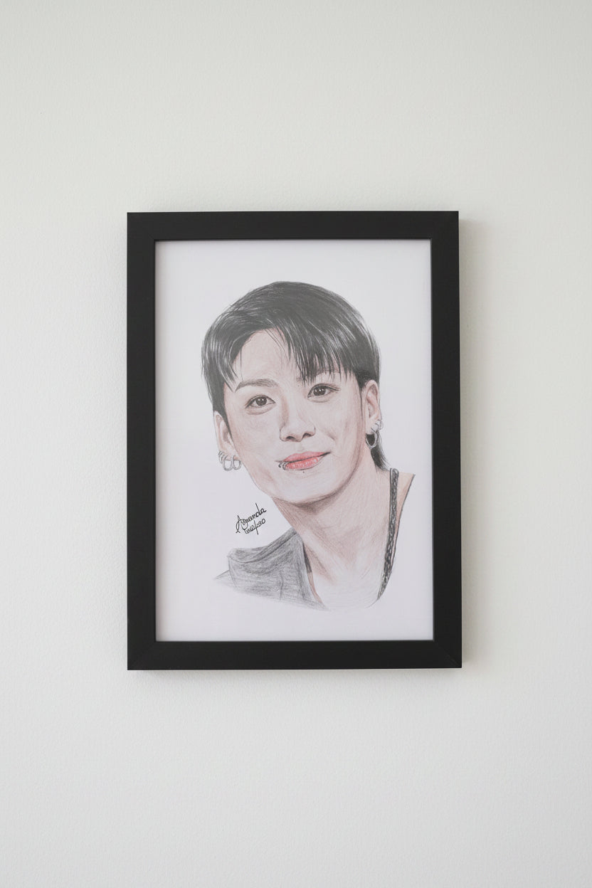 Jungkook do BTS | Desenho Realista do Canal Amanda Pacifico