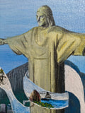 Detalhe do Cristo Redentor pintado à mão por Amanda Pacifico